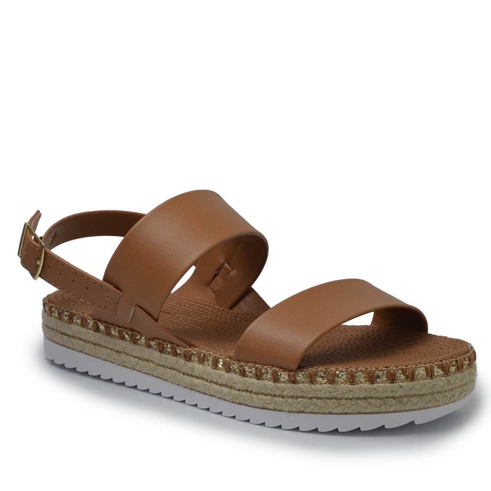 Sandália Flatform Moleca Feminina 5447.718 Marrom 2