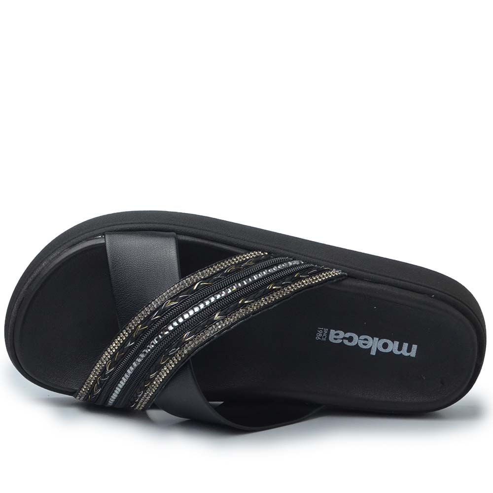 Sandália Papete Moleca Feminina 5469.138 Preto 4