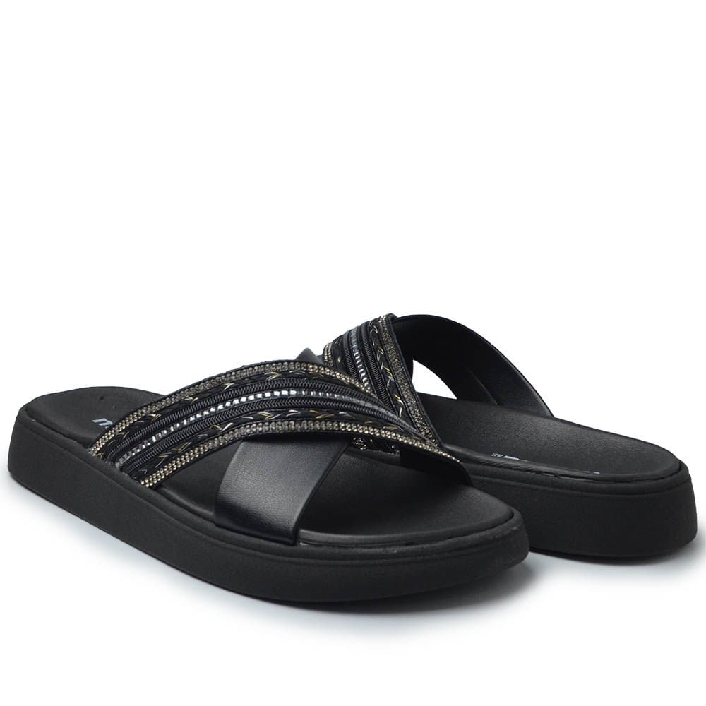 Sandália Papete Moleca Feminina 5469.138 Preto 6