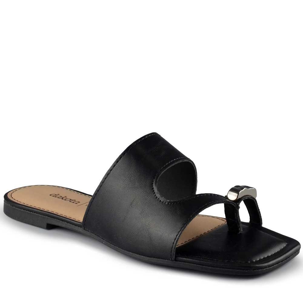 Sandália Rasteira Dakota Feminina Y9932 Preto 2