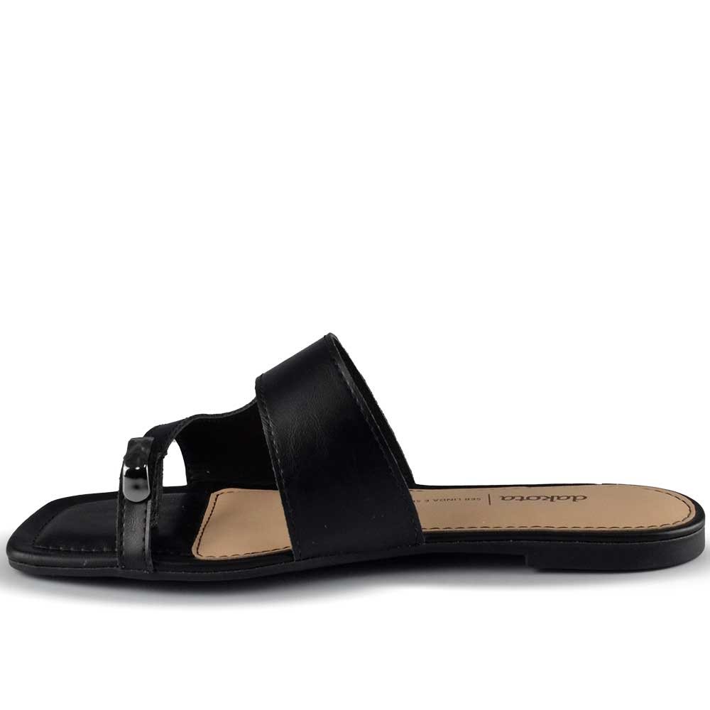 Sandália Rasteira Dakota Feminina Y9932 Preto 3