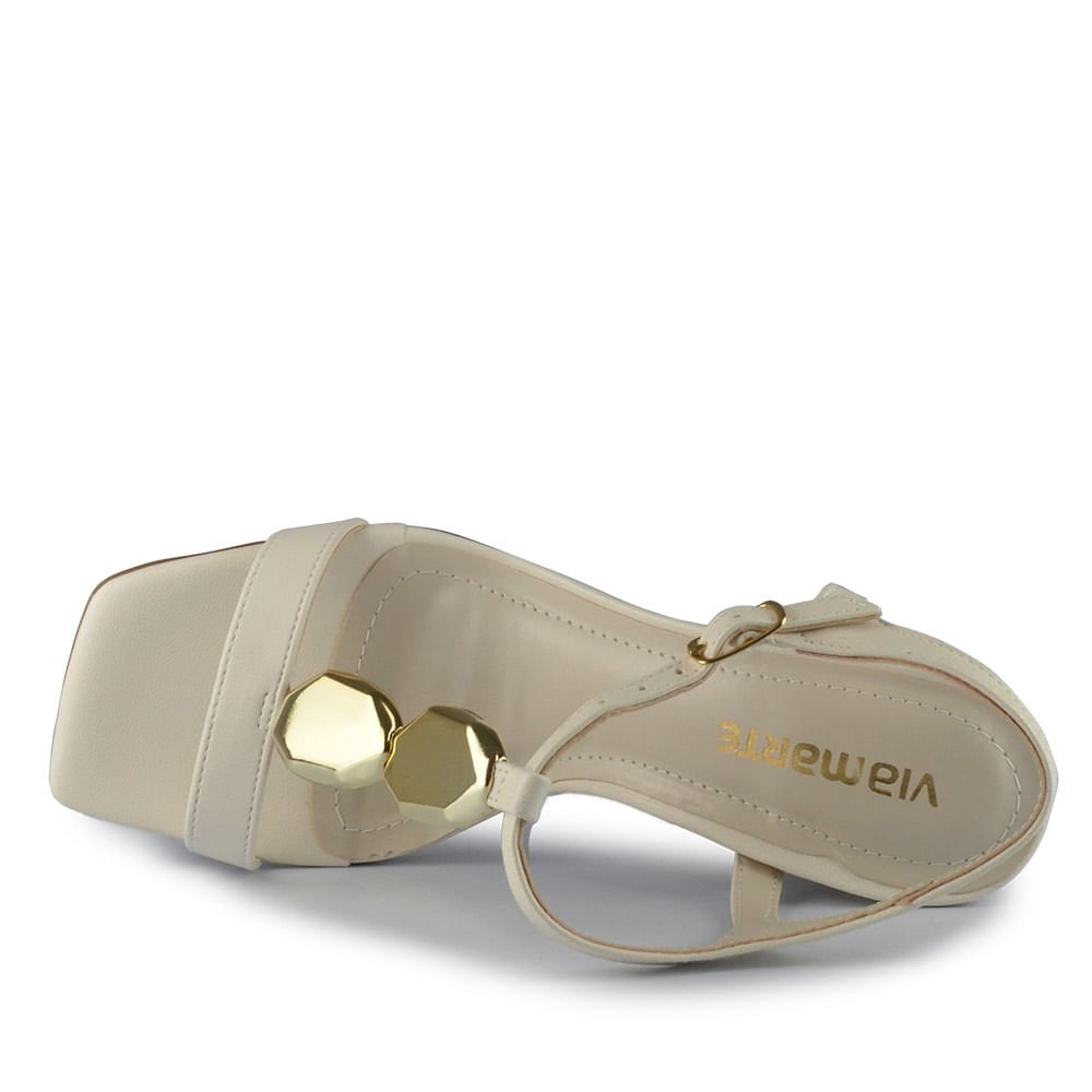 Sandália Salto Alto Via Marte Feminina 150-015-01 Branco 4