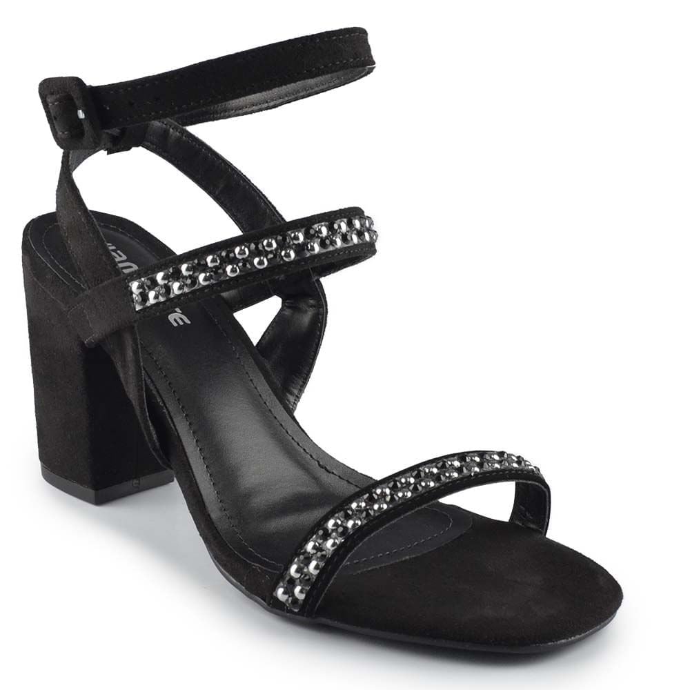 Sandália Via Marte Salto Bloco 164-015-01 Preto 2