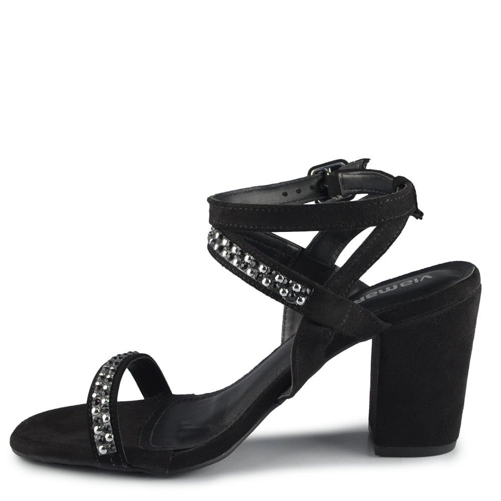 Sandália Via Marte Salto Bloco 164-015-01 Preto 3