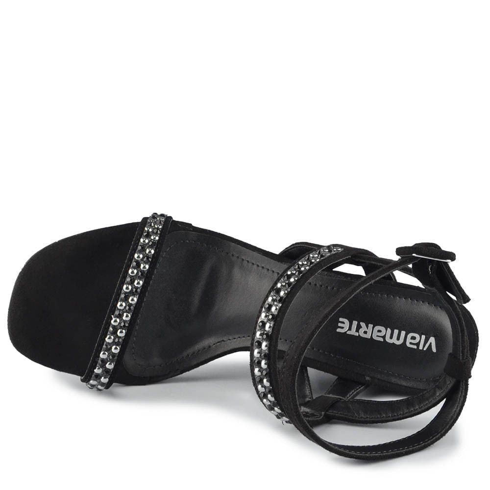 Sandália Via Marte Salto Bloco 164-015-01 Preto 4