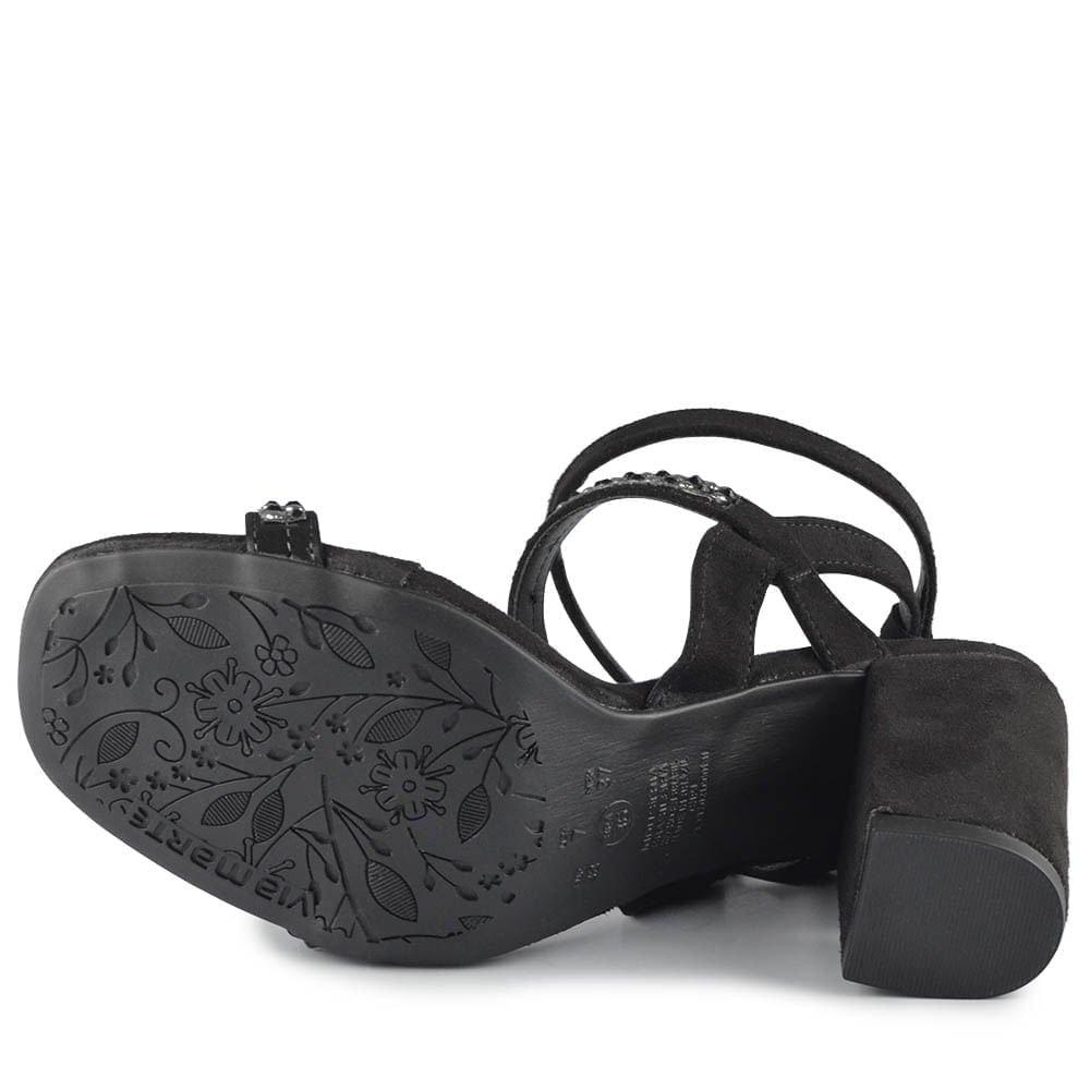 Sandália Via Marte Salto Bloco 164-015-01 Preto 5