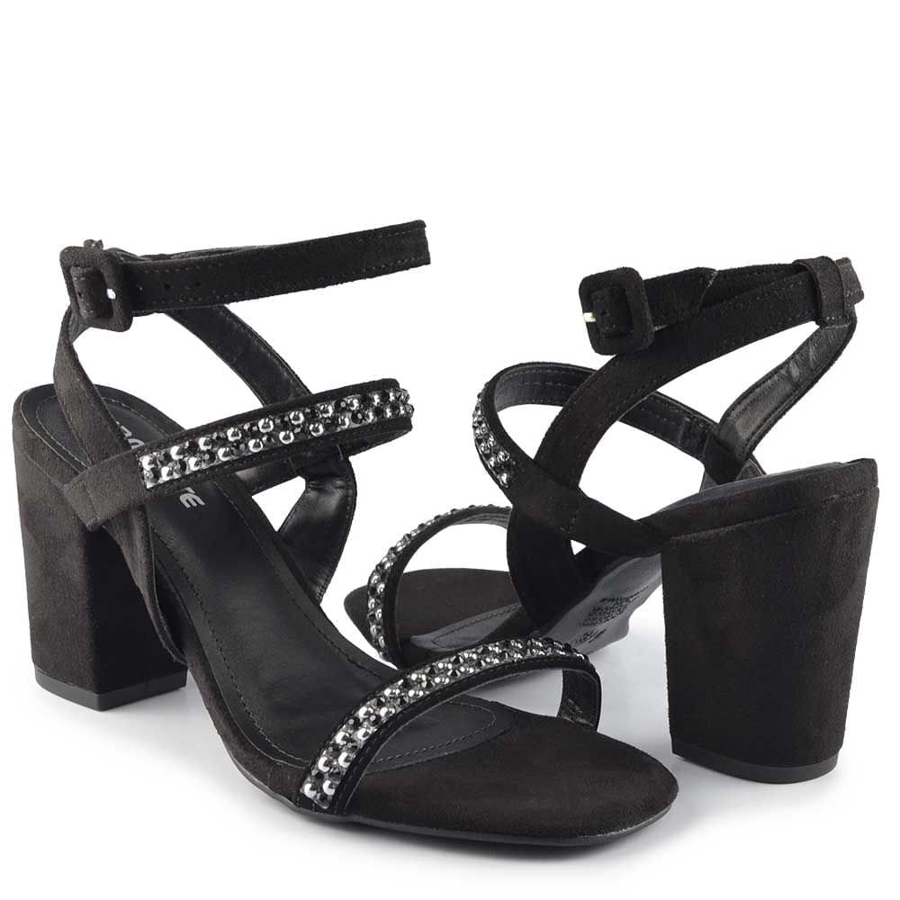 Sandália Via Marte Salto Bloco 164-015-01 Preto 6