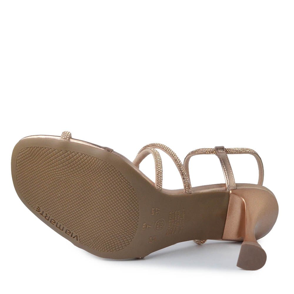 Sandália Via Marte Feminina Salto Alto 149-012-01 Rose Gold 5