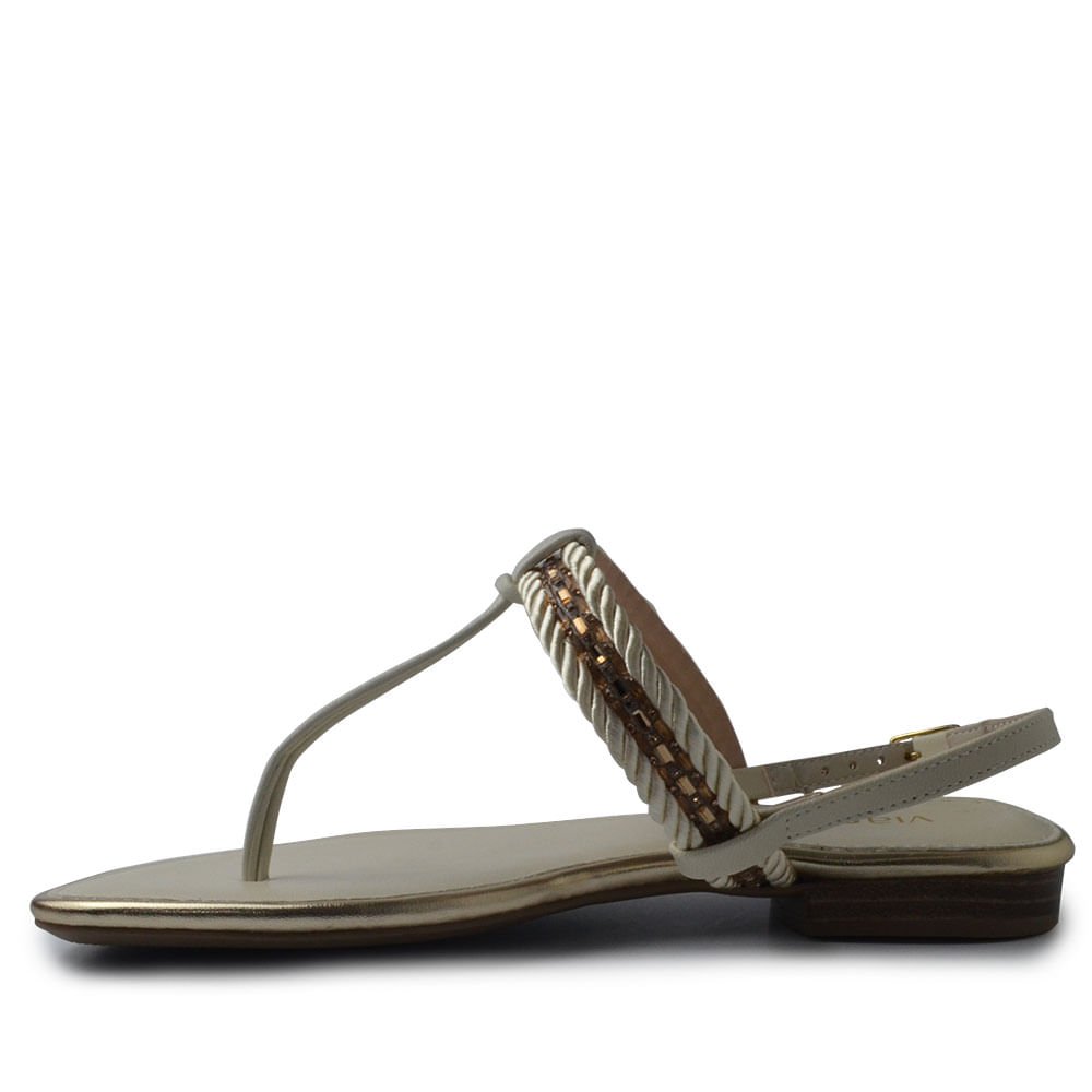 Sandália Rasteira Via Marte Feminino 157-021-02 Branco 3