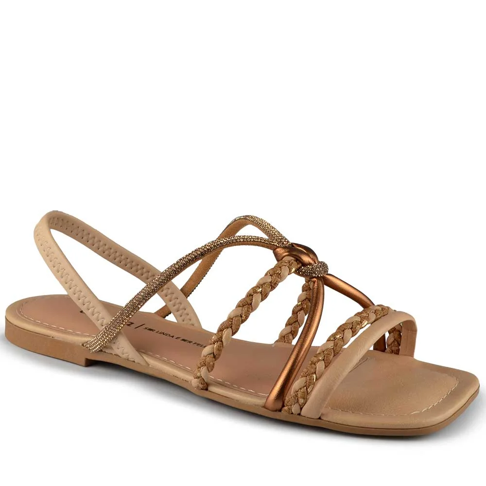 Sandália Rasteira Dakota Feminina Y9601 Marrom 2