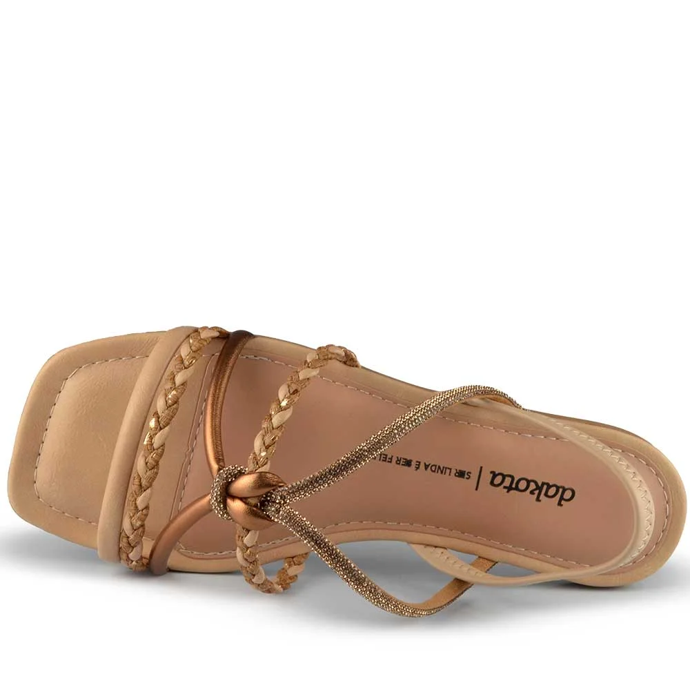 Sandália Rasteira Dakota Feminina Y9601 Marrom 4