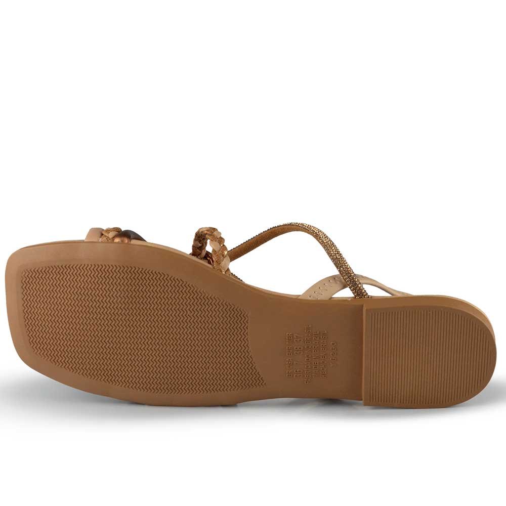 Sandália Rasteira Dakota Feminina Y9601 Marrom 5