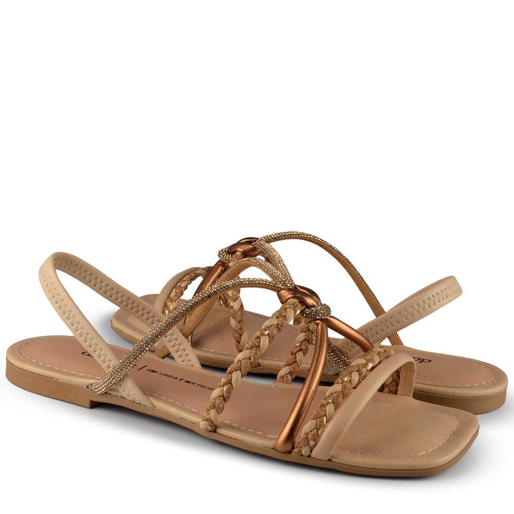 Sandália Rasteira Dakota Feminina Y9601 Marrom 6