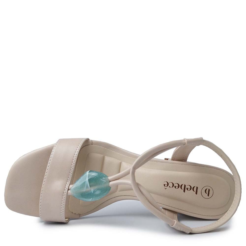Sandália Salto Alto Bebece Feminina T6030-129 Bege 4