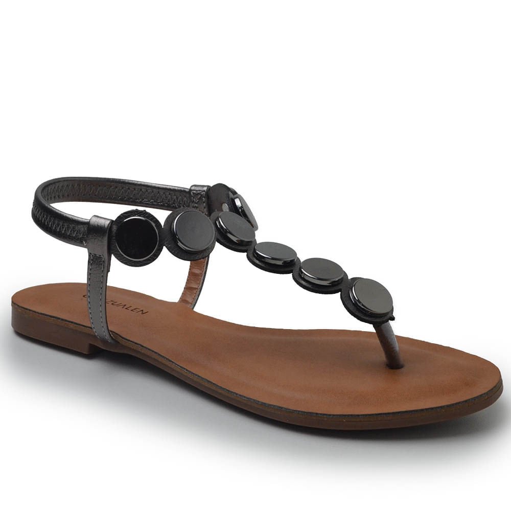 Sandália Rasteira Cazzualen Feminina 323 Prata 2