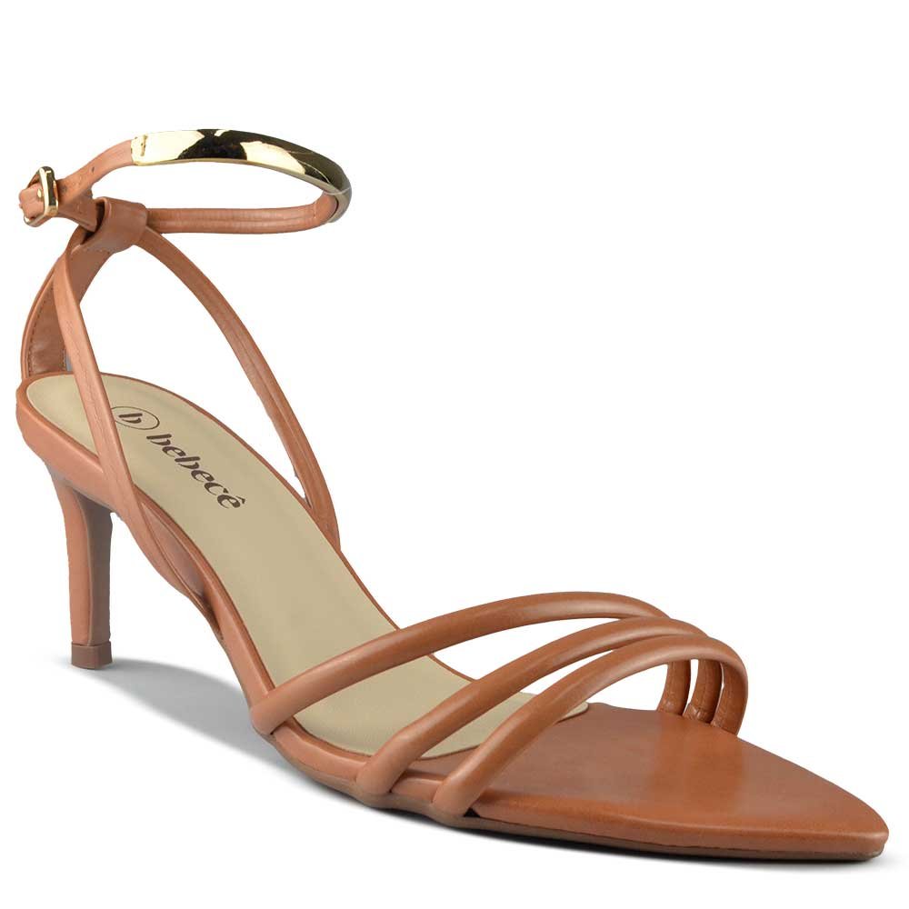 Sandália Salto Fino Bebece Feminina T6032-103 Marrom 2