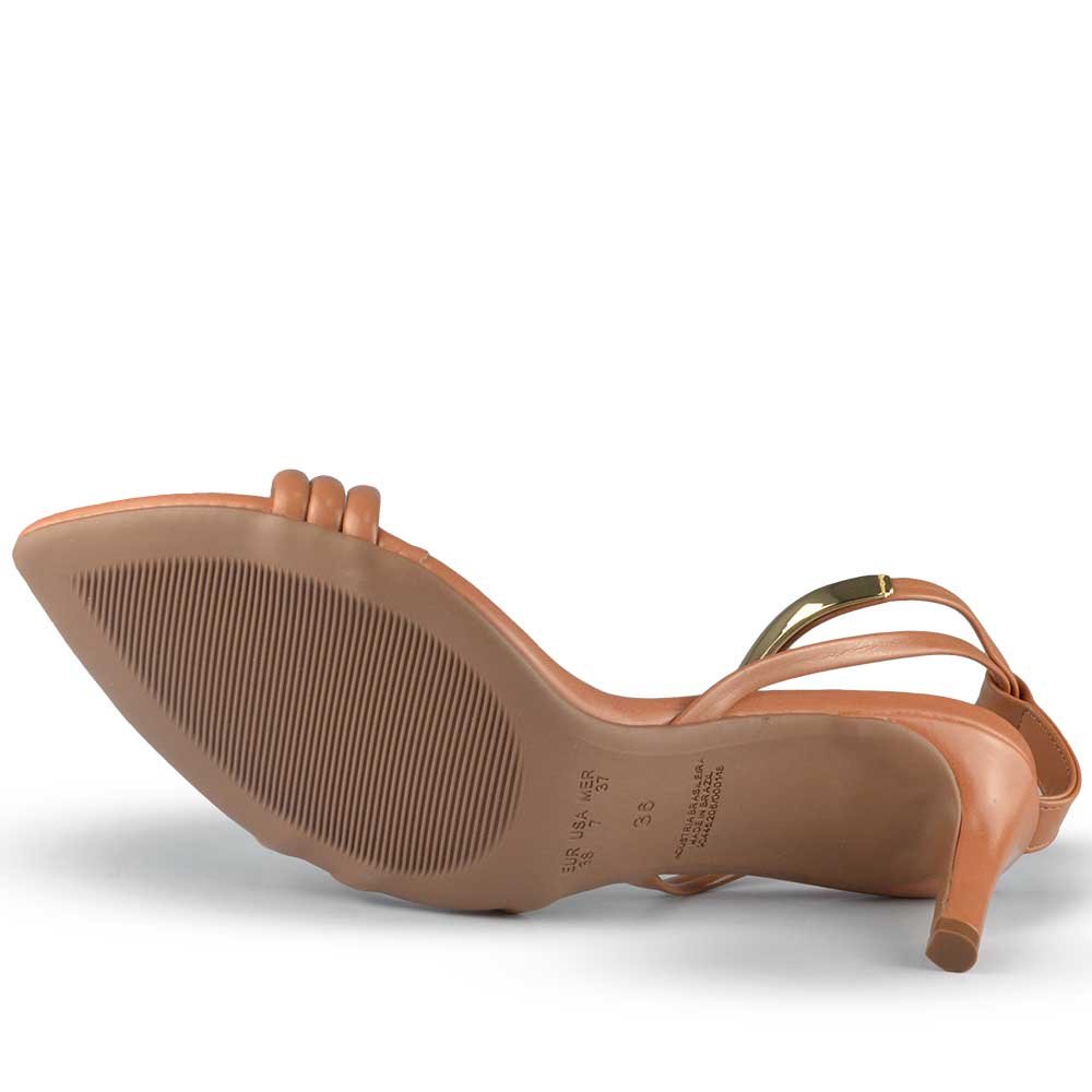 Sandália Salto Fino Bebece Feminina T6032-103 Marrom 6