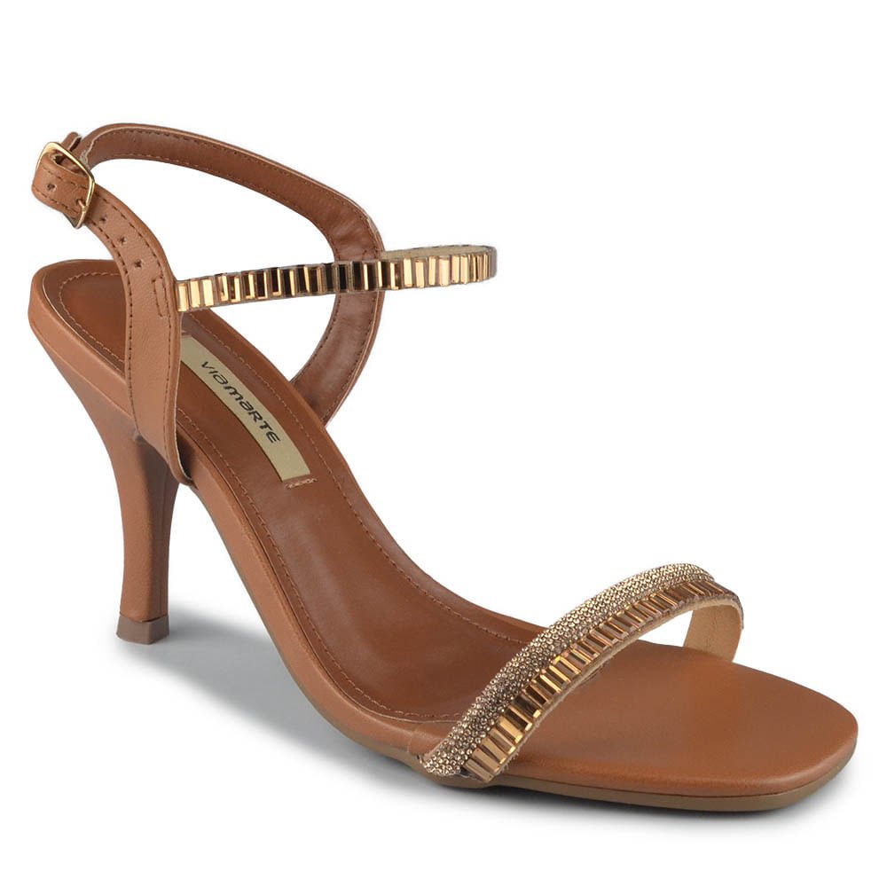 Sandália Salto Alto Via Marte Feminina 289-002-01 Marrom 2