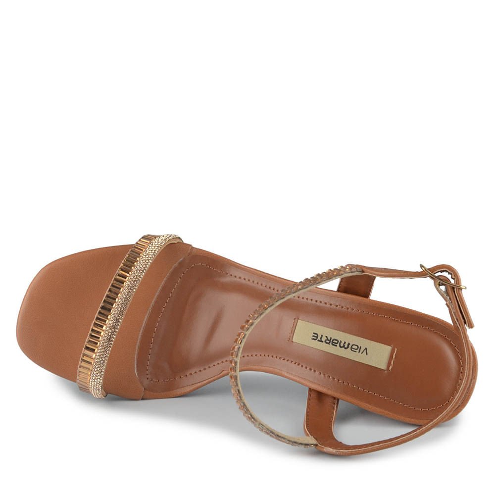 Sandália Salto Alto Via Marte Feminina 289-002-01 Marrom 4