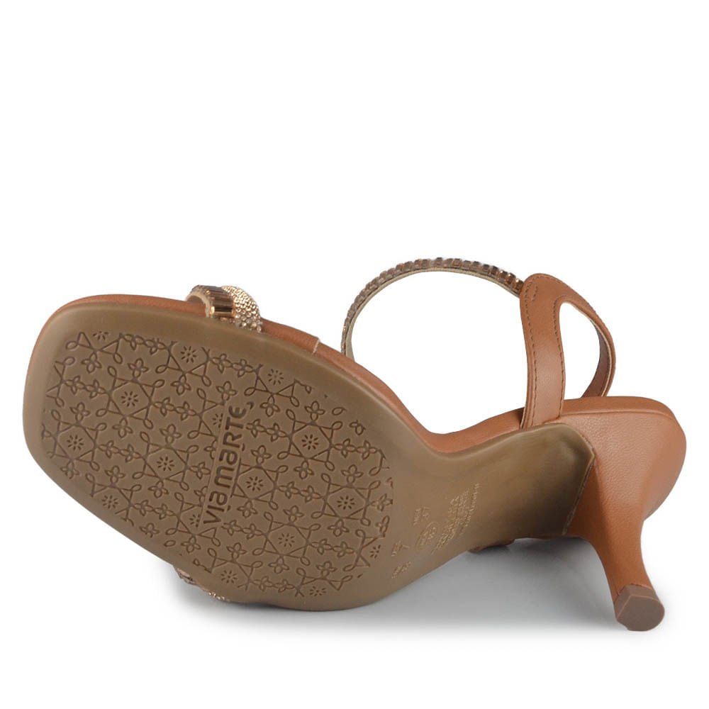 Sandália Salto Alto Via Marte Feminina 289-002-01 Marrom 5