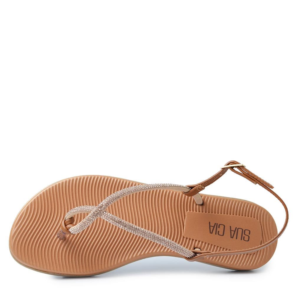 Sandália Rasteira Sua Cia Feminina 8346.16167 Marrom 4