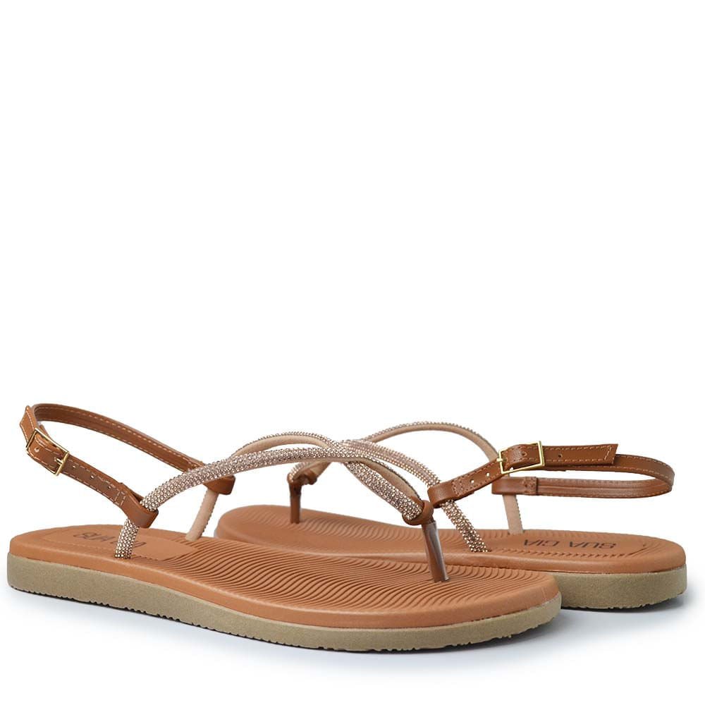 Sandália Rasteira Sua Cia Feminina 8346.16167 Marrom 6