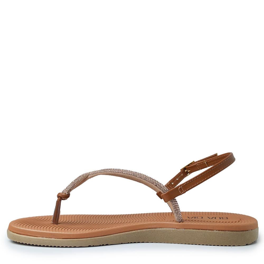 Sandália Rasteira Sua Cia Feminina 8346.16167 Marrom 3