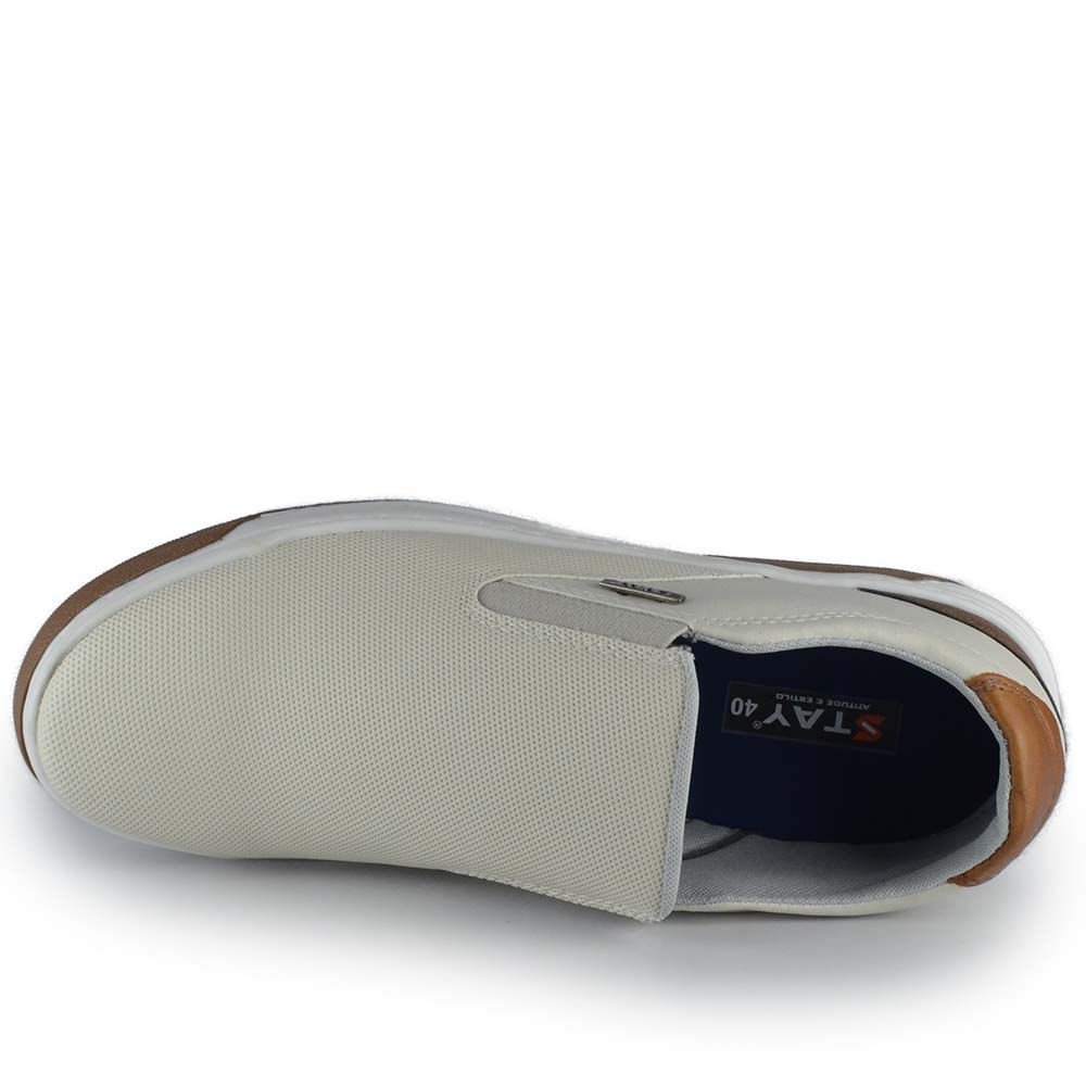 Sapatênis Stay Masculino Slip On Play 40.004 Branco 4