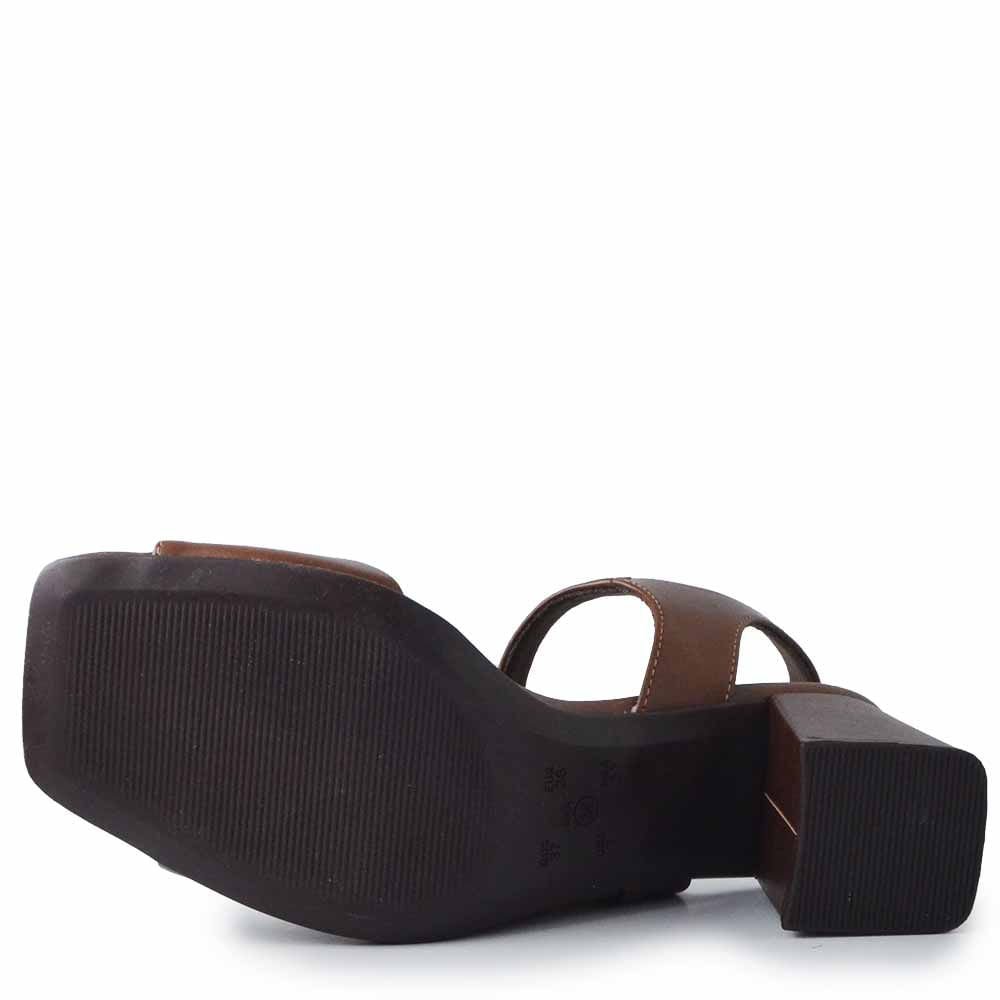 Sandália Salto Bloco Comfortflex Feminina 2638304 Marrom 5