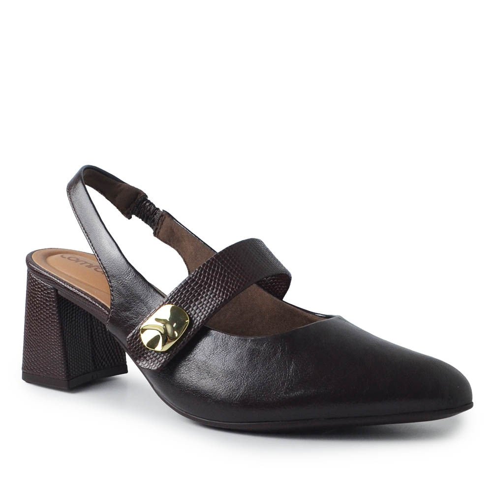 Chanel Comfortflex Feminino Slingback 2654335 Café 2