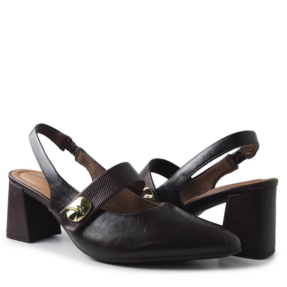 Chanel Comfortflex Feminino Slingback 2654335 Café 6
