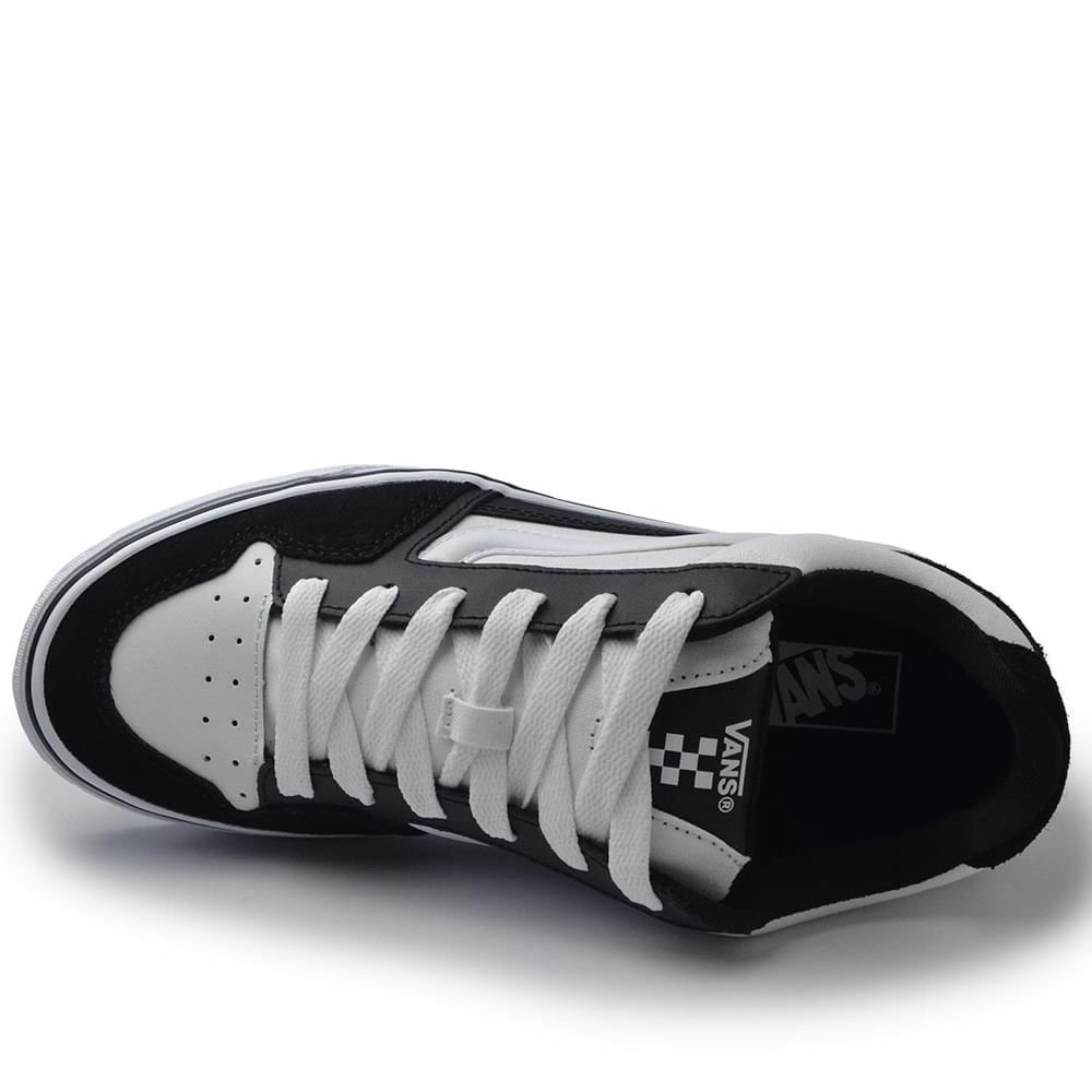 Tênis Casual Vans Masculino Caldrone VN000CSPBA2 Branco/Preto 4