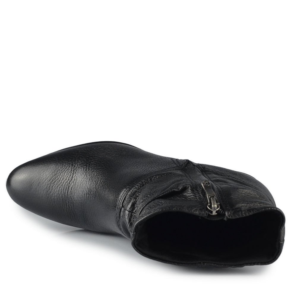Bota Cano Baixo Bottero Feminina Salto Bloco 346907 Preto 4