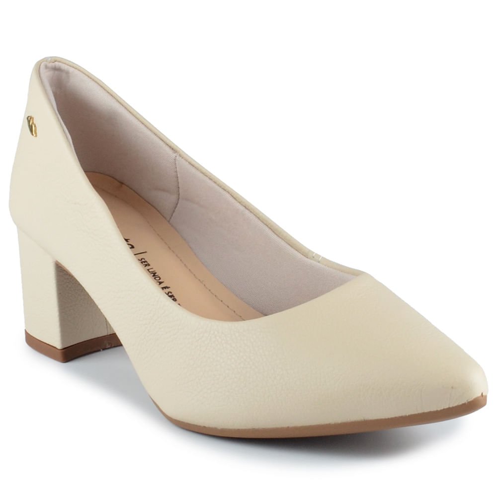 Scarpin Dakota de Bico Fino G5181 Bege 2