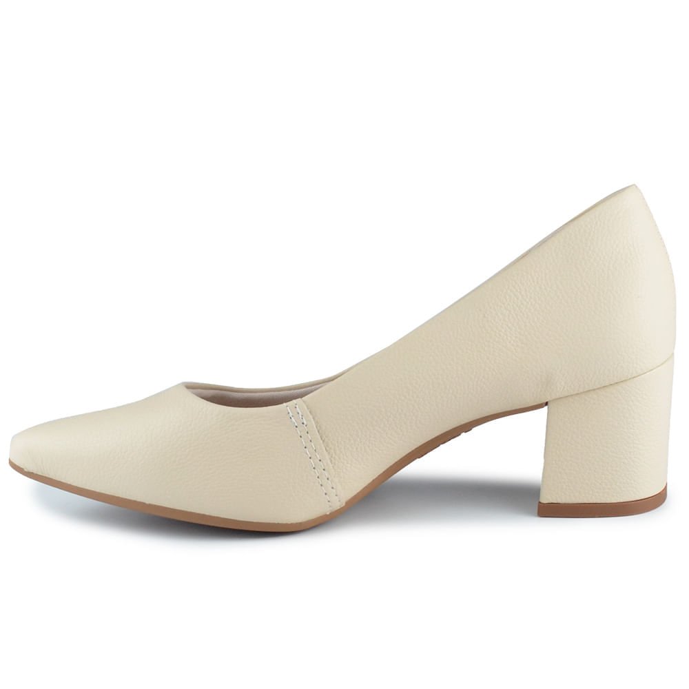 Scarpin Dakota de Bico Fino G5181 Bege 4