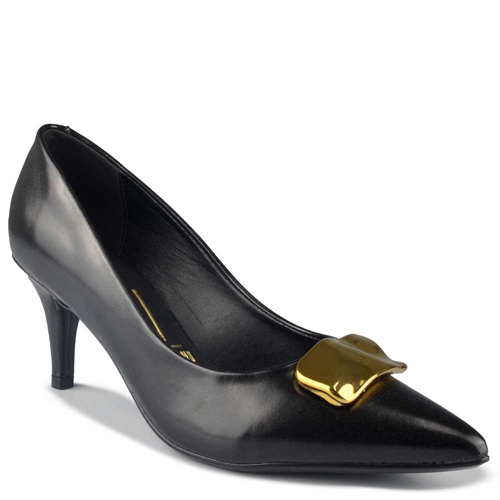 Scarpin Salto Fino Vizzano Feminino 1185.1445 Preto 2
