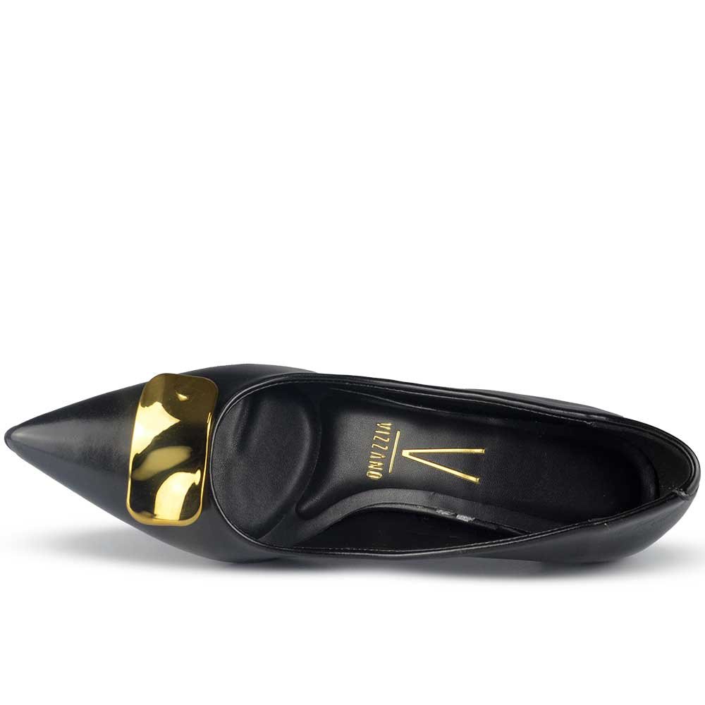 Scarpin Salto Fino Vizzano Feminino 1185.1445 Preto 4