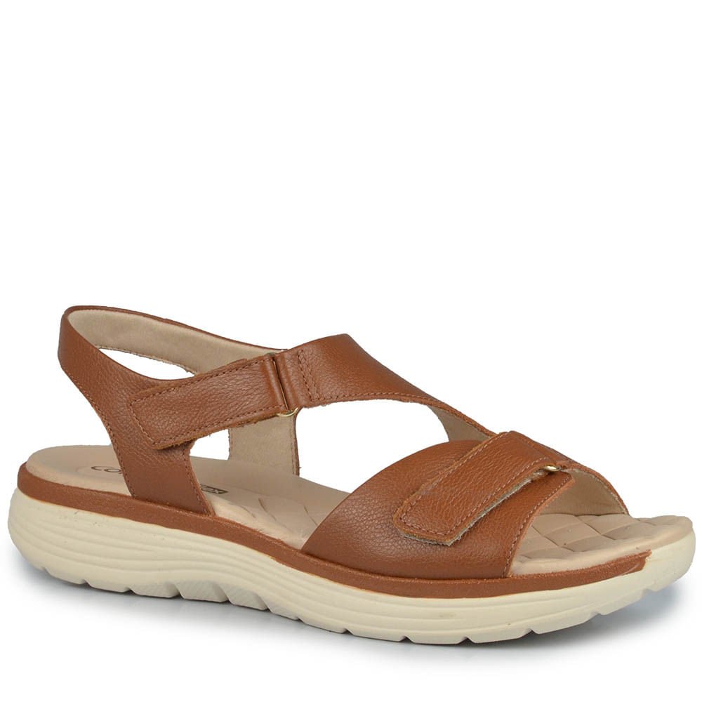 Sandália Comfortflex Feminina 2543404 Marrom 2