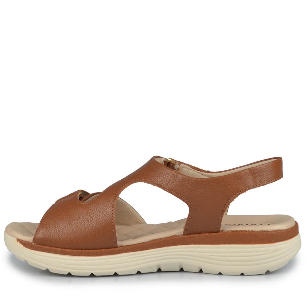 Sandália Comfortflex Feminina 2543404 Marrom 3