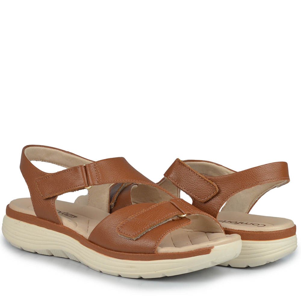 Sandália Comfortflex Feminina 2543404 Marrom 6