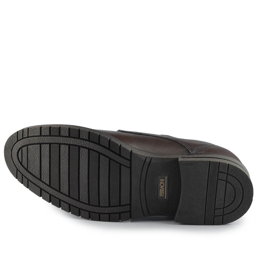 Sapato Social Ferracini Masculino Firenze 5435 Marrom Escuro 5