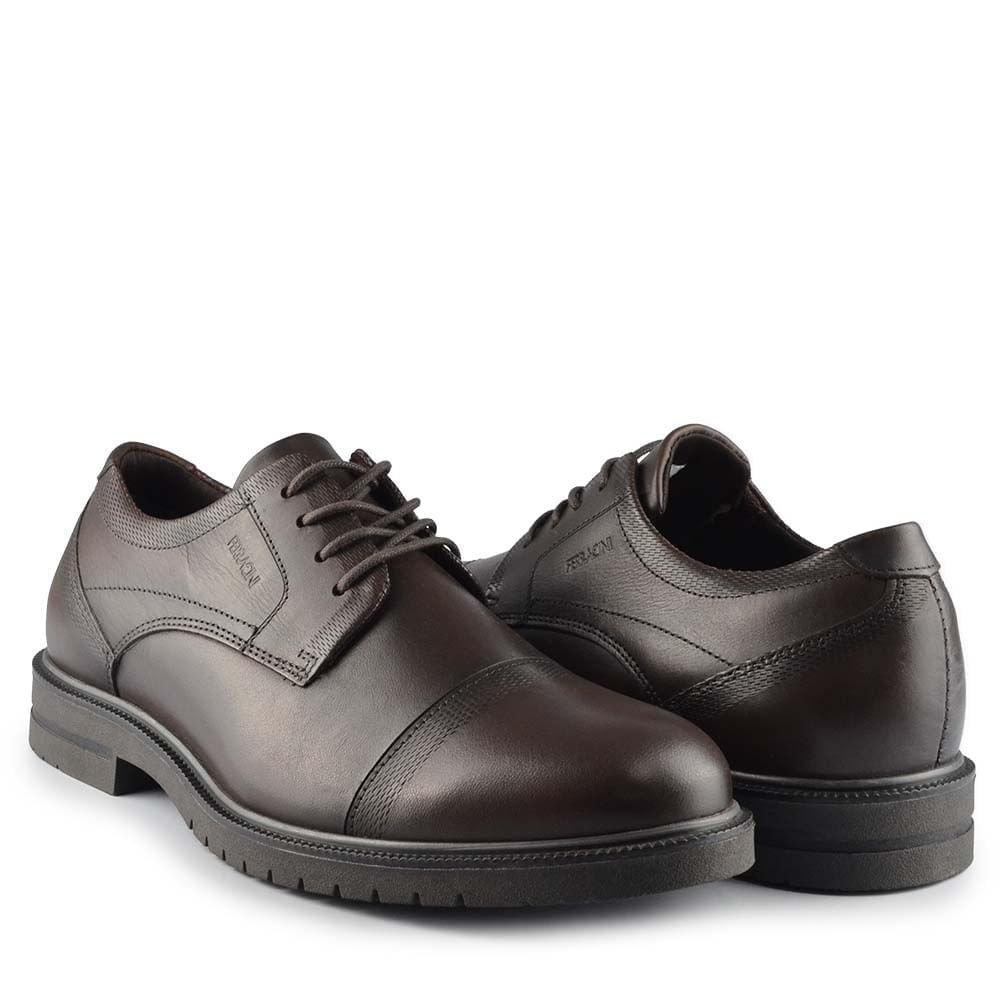 Sapato Social Ferracini Masculino Firenze 5435 Marrom Escuro 6