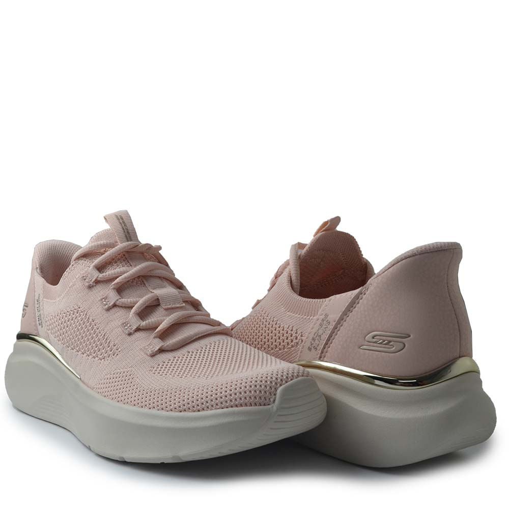 Tênis Esportivo Skechers Feminino Bobs Love 117617 Rosa Claro 6