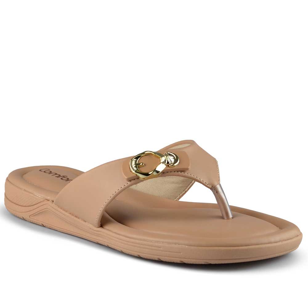 Sandália Comfortflex Feminina TM 2580402 Bege 2