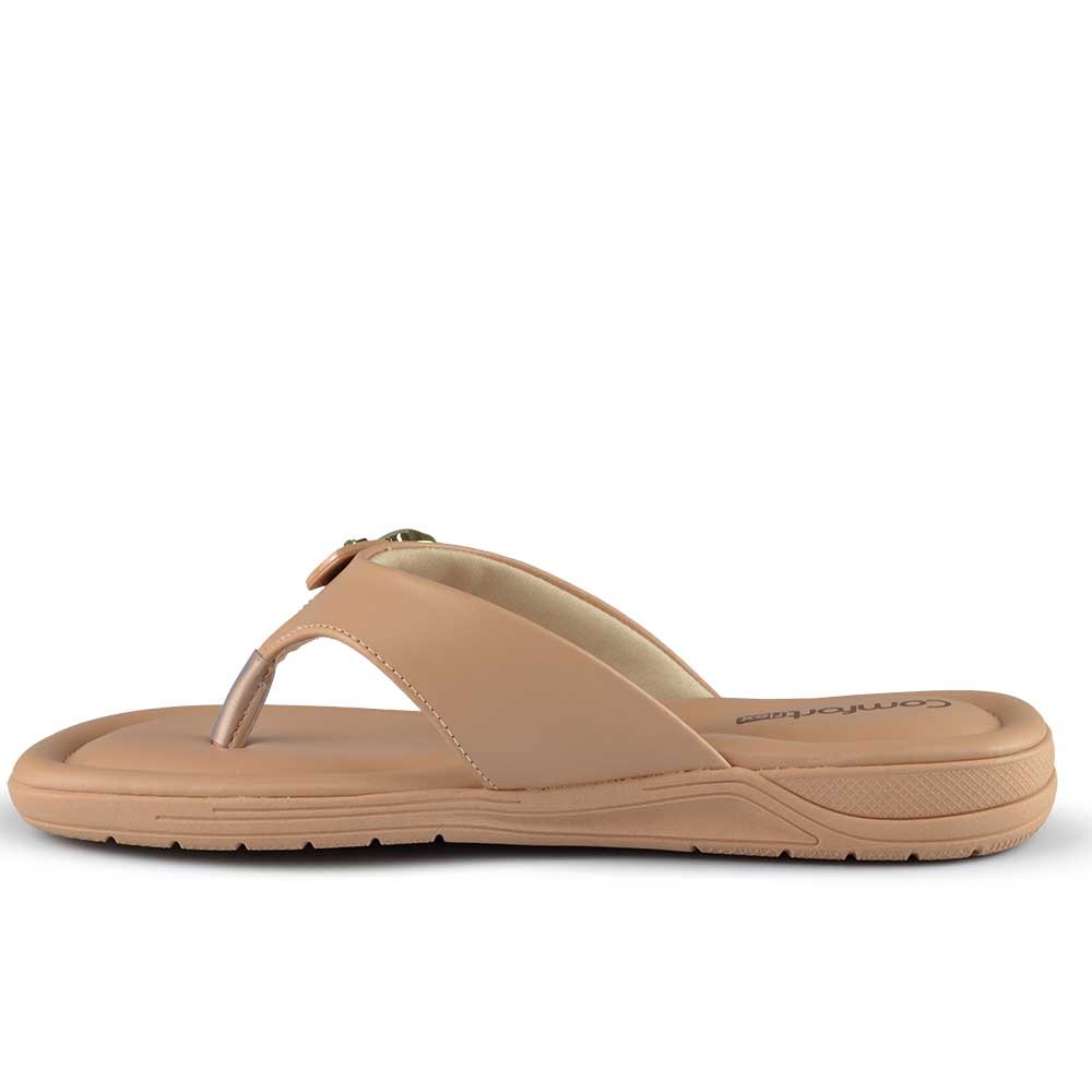 Sandália Comfortflex Feminina TM 2580402 Bege 3