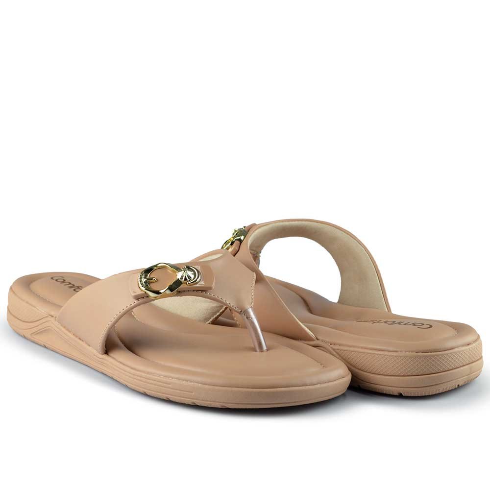 Sandália Comfortflex Feminina TM 2580402 Bege 6