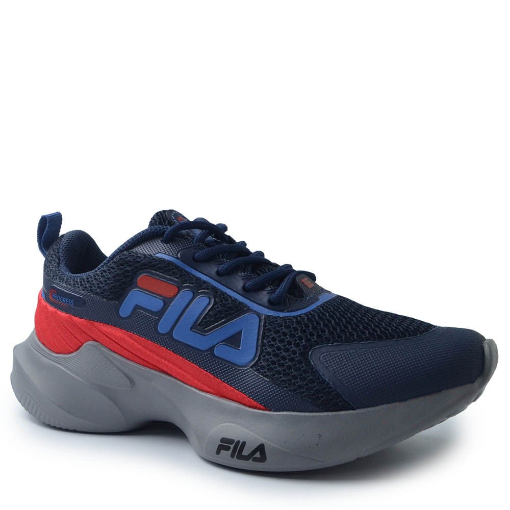 Tênis Esportivo Fila Infantil Masculino PROGRESS F04K00017 Azul 2