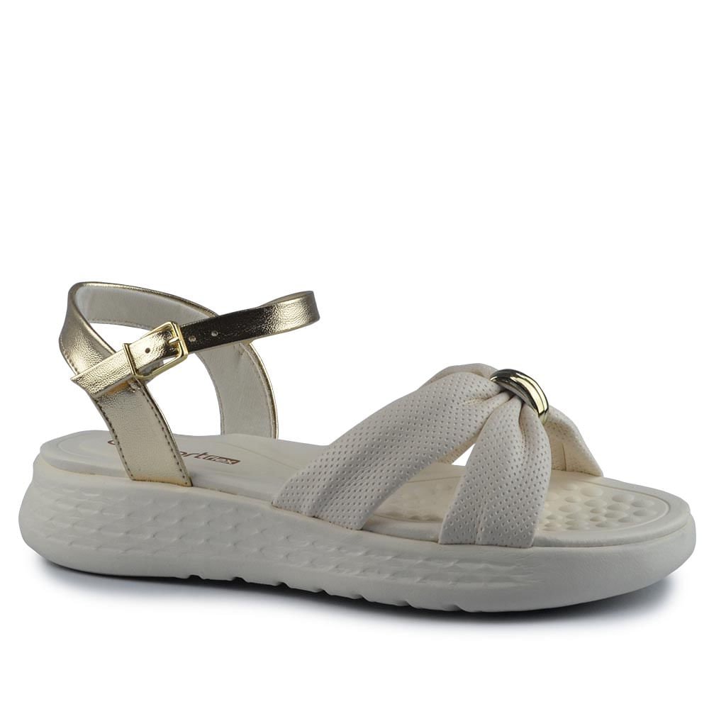 Sandália Comfortflex Feminina 2547403 Off White 2