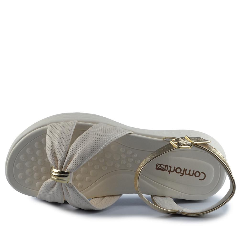 Sandália Comfortflex Feminina 2547403 Off White 4