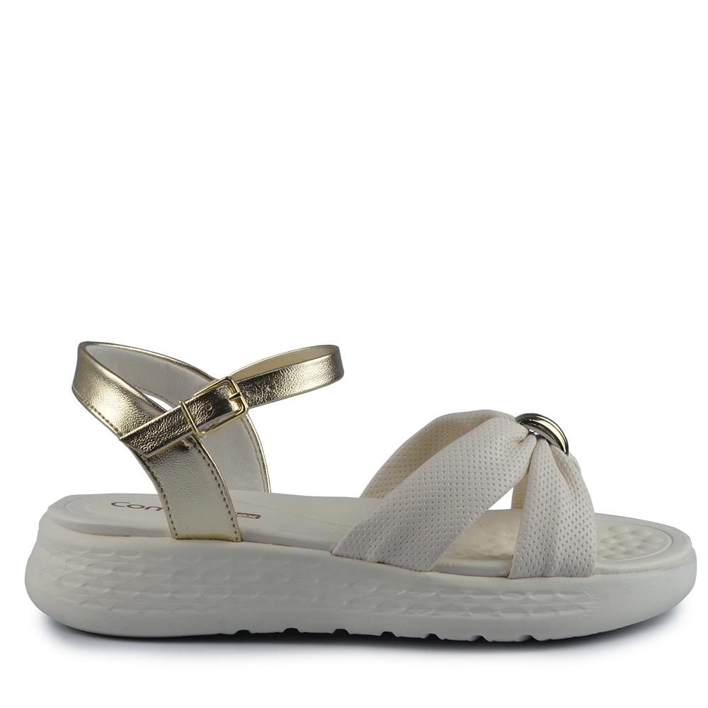 Sandália Comfortflex Feminina 2547403 Off White 7
